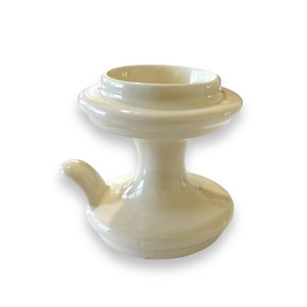 Vintage White Ceramic Candlestick Candle Holder Giftco 1988 Taiwan Decor Boho
